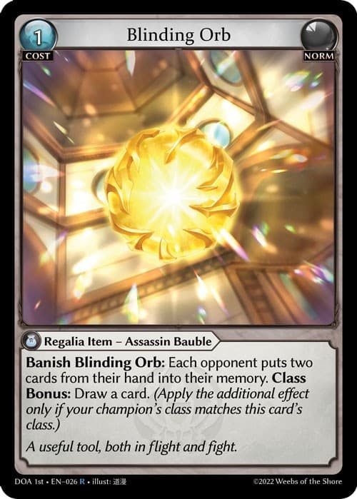Blinding Orb — Dawn of Ashes 1st Edition card