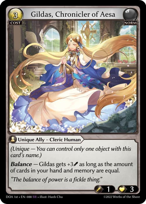 Gildas, Chronicler of Aesa — Dawn of Ashes 1st Edition card