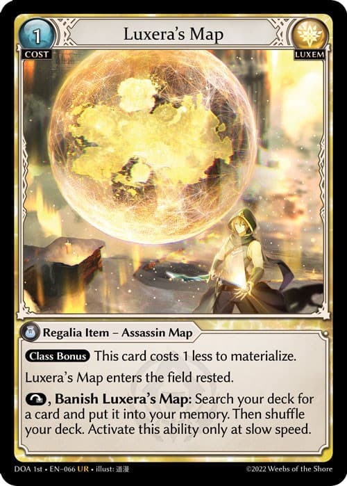 Luxera's Map — Dawn of Ashes 1st Edition card