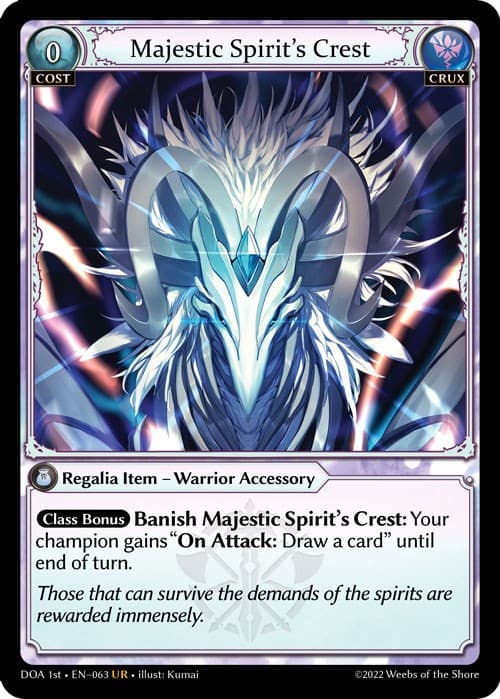 Majestic Spirit's Crest — Dawn of Ashes 1st Edition card