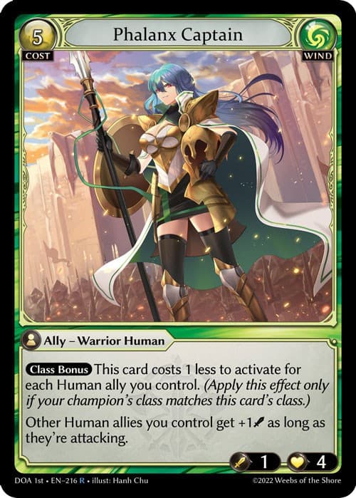 Phalanx Captain — Dawn of Ashes 1st Edition card