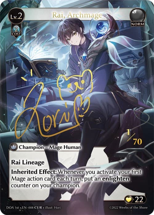 Rai, Archmage (CUR) — Dawn of Ashes 1st Edition card