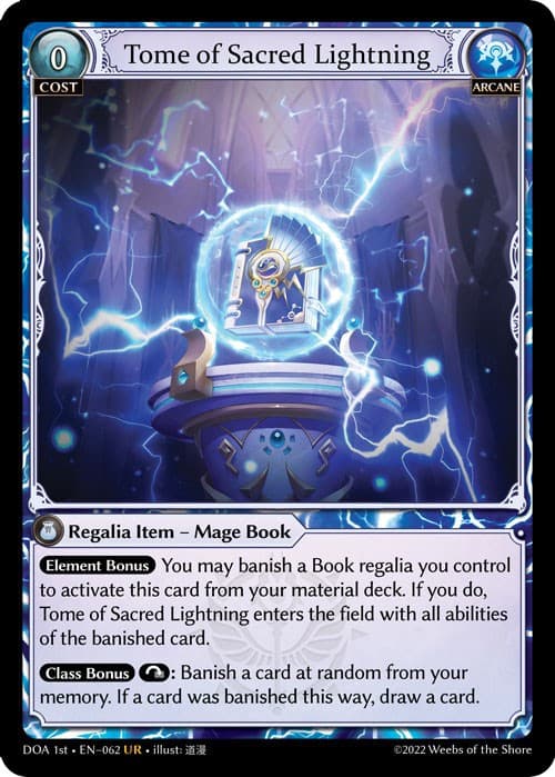 Tome of Sacred Lightning — Dawn of Ashes 1st Edition card