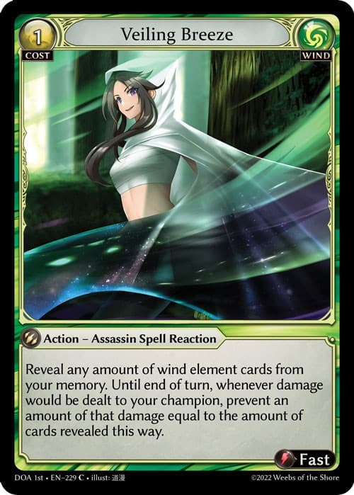 Veiling Breeze — Dawn of Ashes 1st Edition card