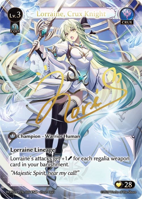 Lorraine, Crux Knight (CSR) — Dawn of Ashes Starter Decks card