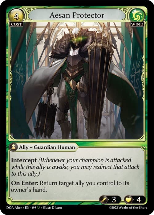 Aesan Protector — Dawn of Ashes Alter Edition card