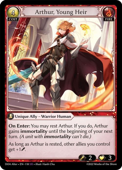 Arthur, Young Heir — Dawn of Ashes Alter Edition card