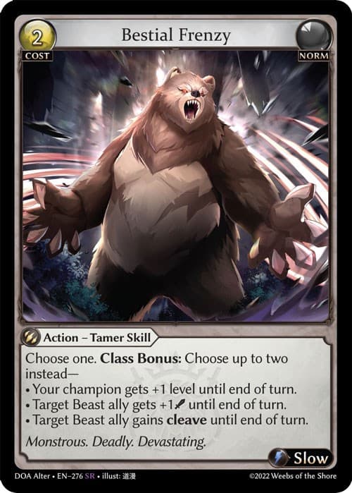 Bestial Frenzy — Dawn of Ashes Alter Edition card