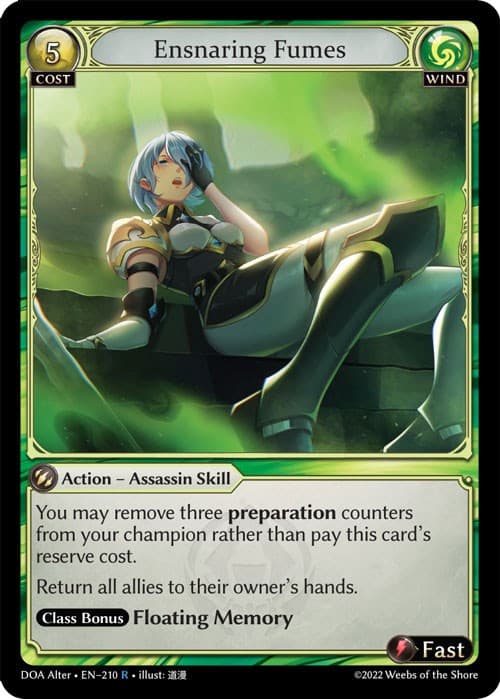 Ensnaring Fumes — Dawn of Ashes Alter Edition card