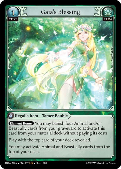 Gaia's Blessing — Dawn of Ashes Alter Edition card