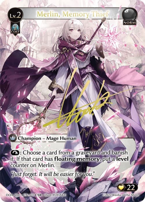 Merlin, Memory Thief (CSR) — Dawn of Ashes Alter Edition card