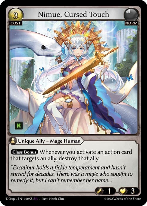 Nimue, Cursed Touch — Dawn of Ashes Prelude card