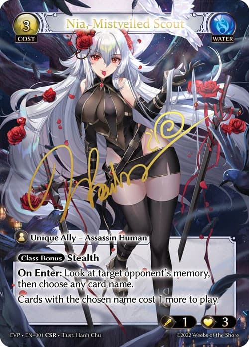 Nia, Mistveiled Scout — Dawn of Ashes Event Pack card