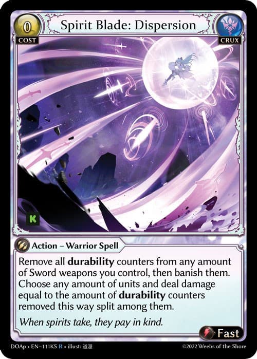 Spirit Blade: Dispersion (KS) — Dawn of Ashes Prelude card