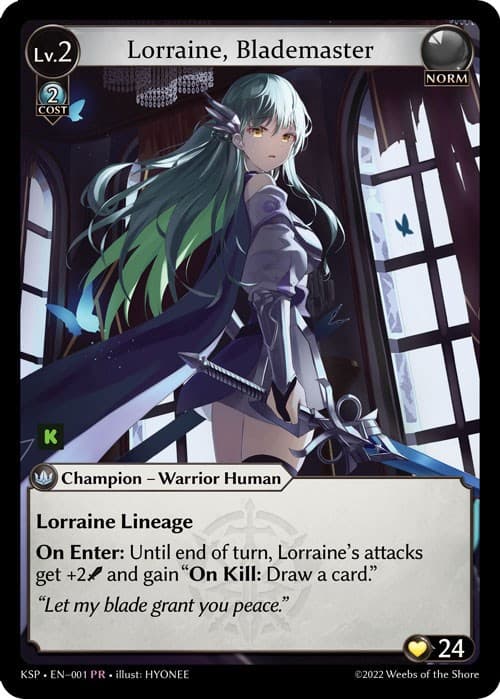 Lorraine, Blademaster — Kickstarter Promotional Cards card
