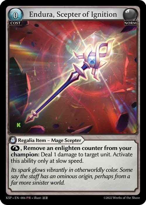 Endura, Scepter of Ignition — Kickstarter Promotional Cards card
