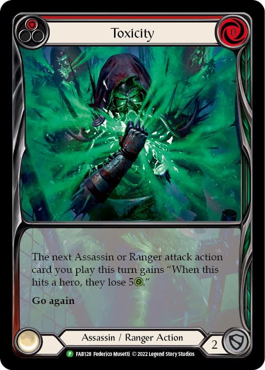 Toxicity (Red) - FAB128 — Flesh and Blood: Promo Cards card