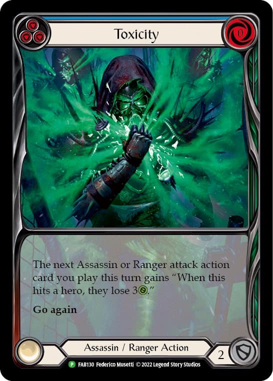Toxicity (Blue) - FAB130 — Flesh and Blood: Promo Cards card