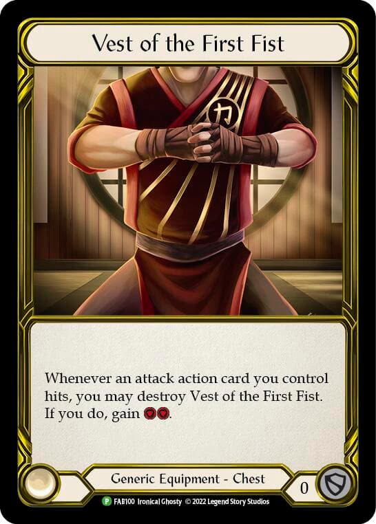 Vest of the First Fist (Golden) - FAB100 — Flesh and Blood: Promo Cards card