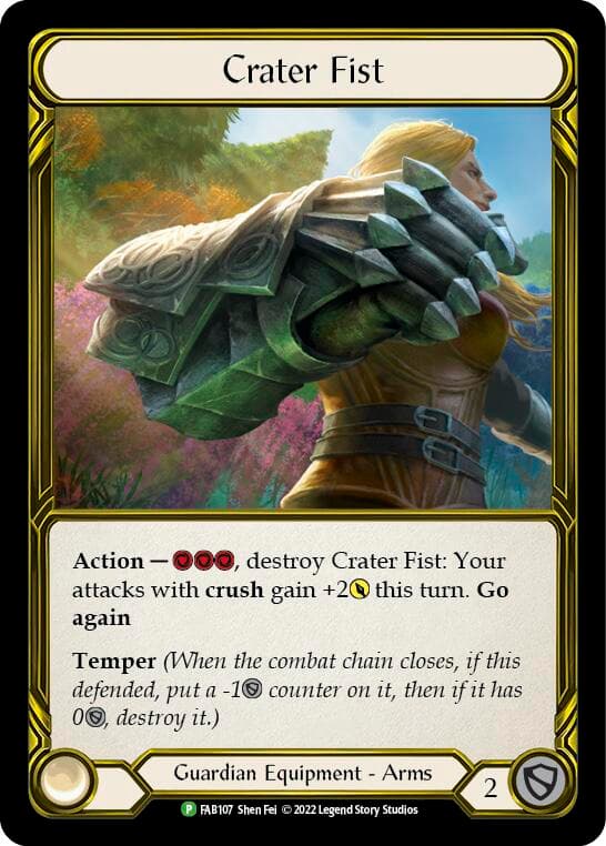 Crater Fist (Golden) - FAB107 — Flesh and Blood: Promo Cards card