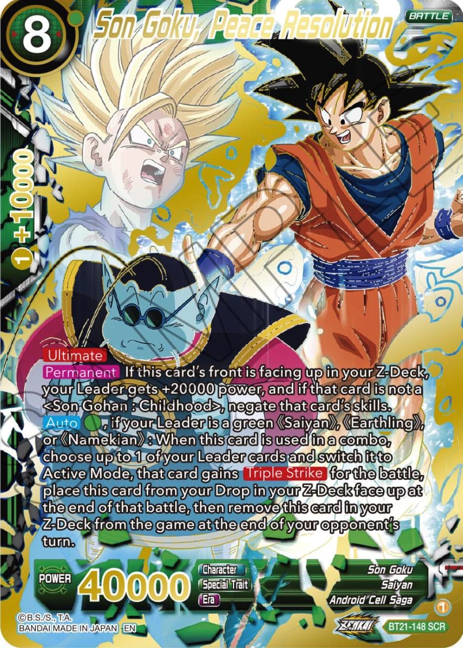 Son Goku, Peace Resolution — Wild Resurgence card