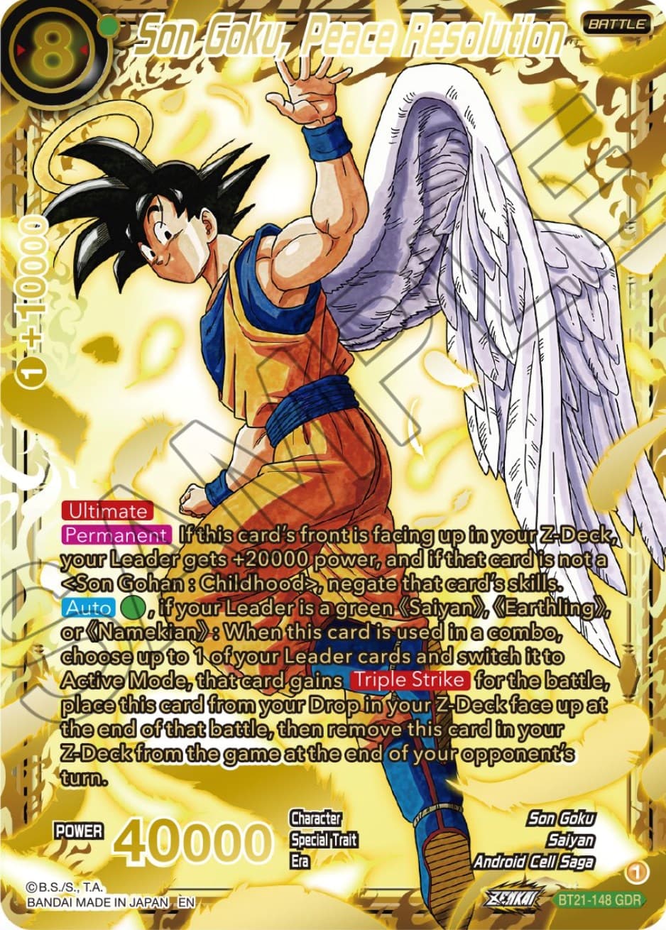 Son Goku, Peace Resolution (God Rare) — Wild Resurgence card