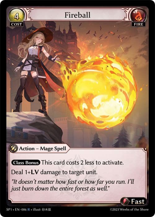 Fireball — Supporter Pack 1 card