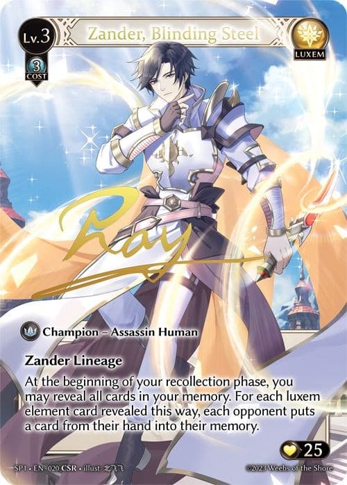 Zander, Blinding Steel (CSR) — Supporter Pack 1 card