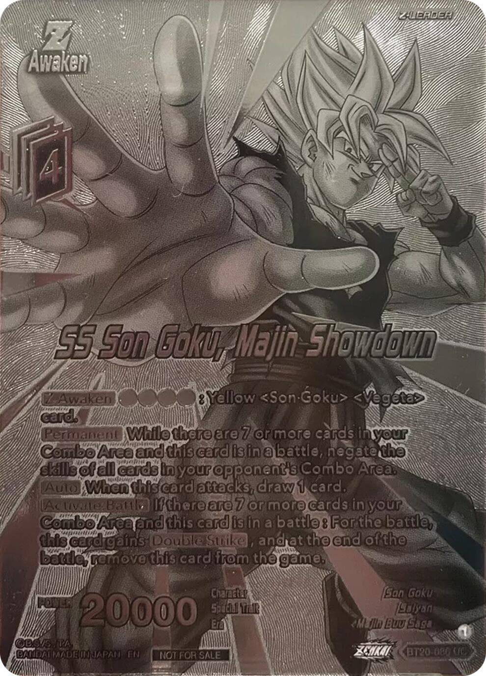 SS Son Goku, Majin Showdown (Silver Metal Foil) — Tournament Promotion Cards card