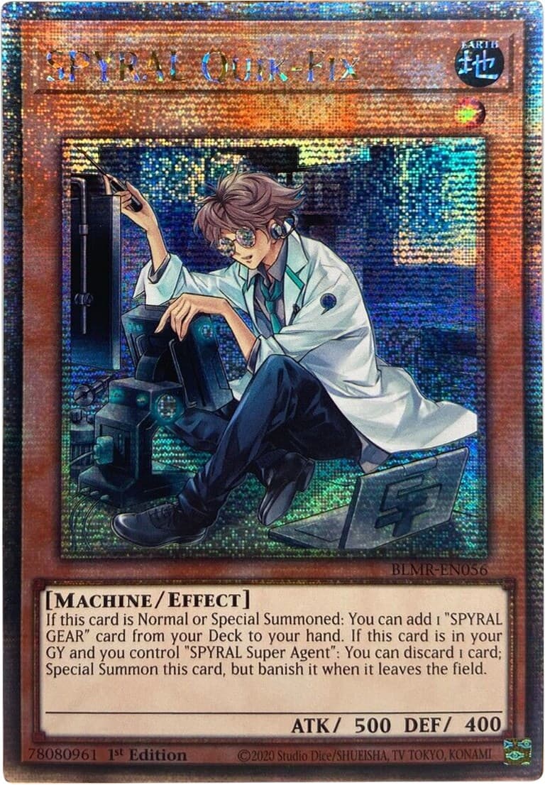 SPYRAL Quik-Fix (Quarter Century Secret Rare) — Battles of Legend: Monstrous Revenge card