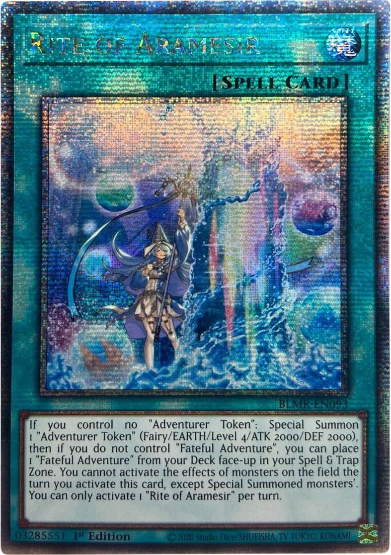 Rite of Aramesir (Quarter Century Secret Rare) — Battles of Legend: Monstrous Revenge card