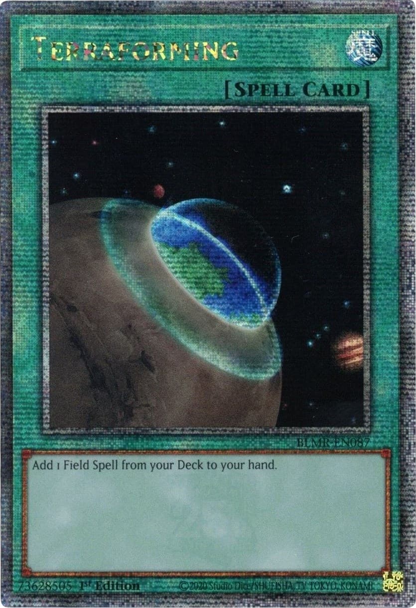 Terraforming (Quarter Century Secret Rare) — Battles of Legend: Monstrous Revenge card