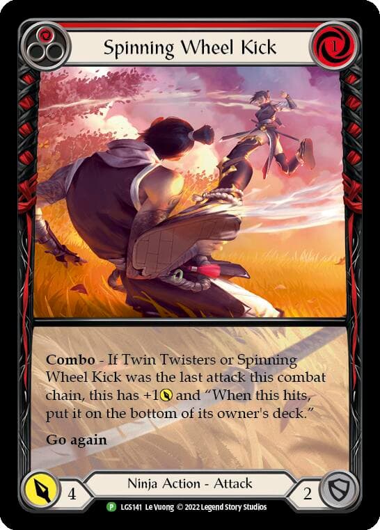 Spinning Wheel Kick (Red) - LGS141 — Flesh and Blood: Promo Cards card