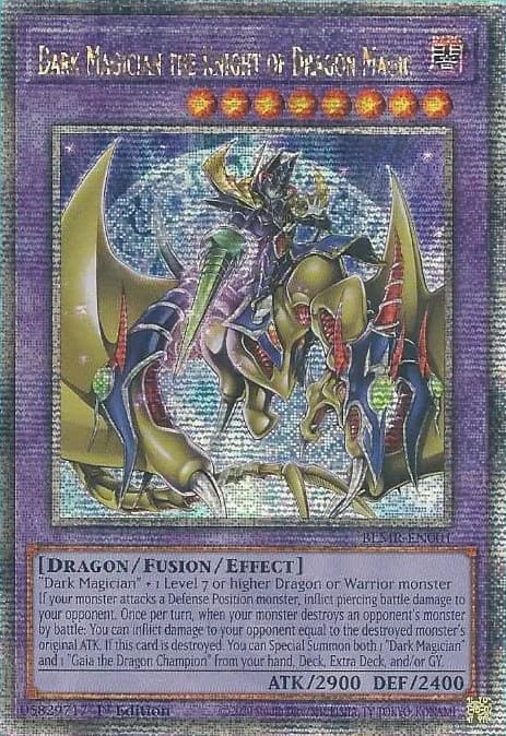 Dark Magician the Knight of Dragon Magic (Quarter Century Secret Rare) — Battles of Legend: Monstrous Revenge card