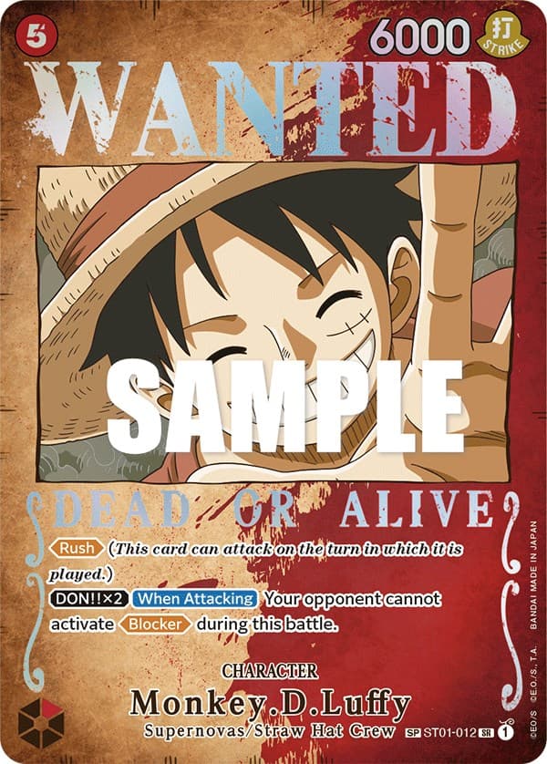 Monkey.D.Luffy (Wanted Poster) — Pillars of Strength card