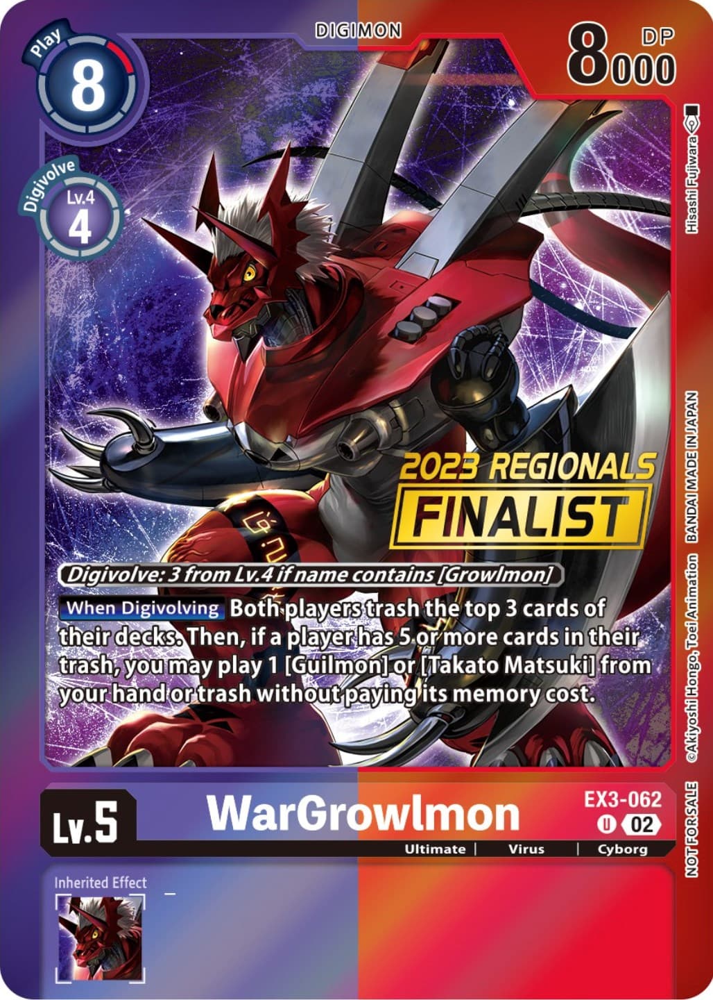WarGrowlmon (2023 Regionals Finalist) — Draconic Roar card