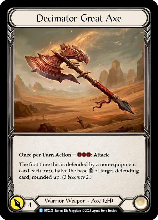 Decimator Great Axe — Dusk till Dawn card