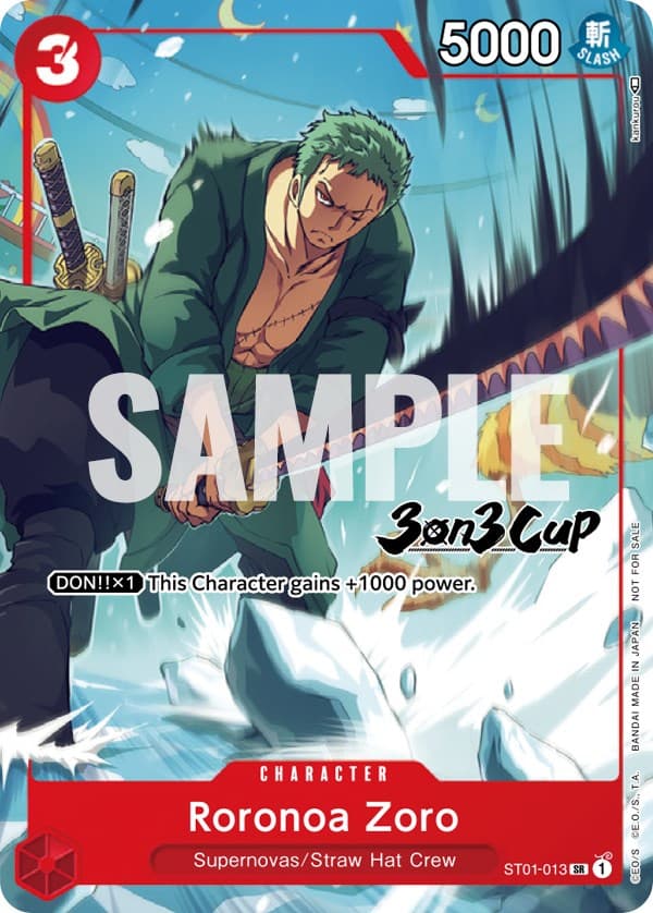 Roronoa Zoro (3-on-3 Cup) [Participant] — One Piece Promotion Cards card