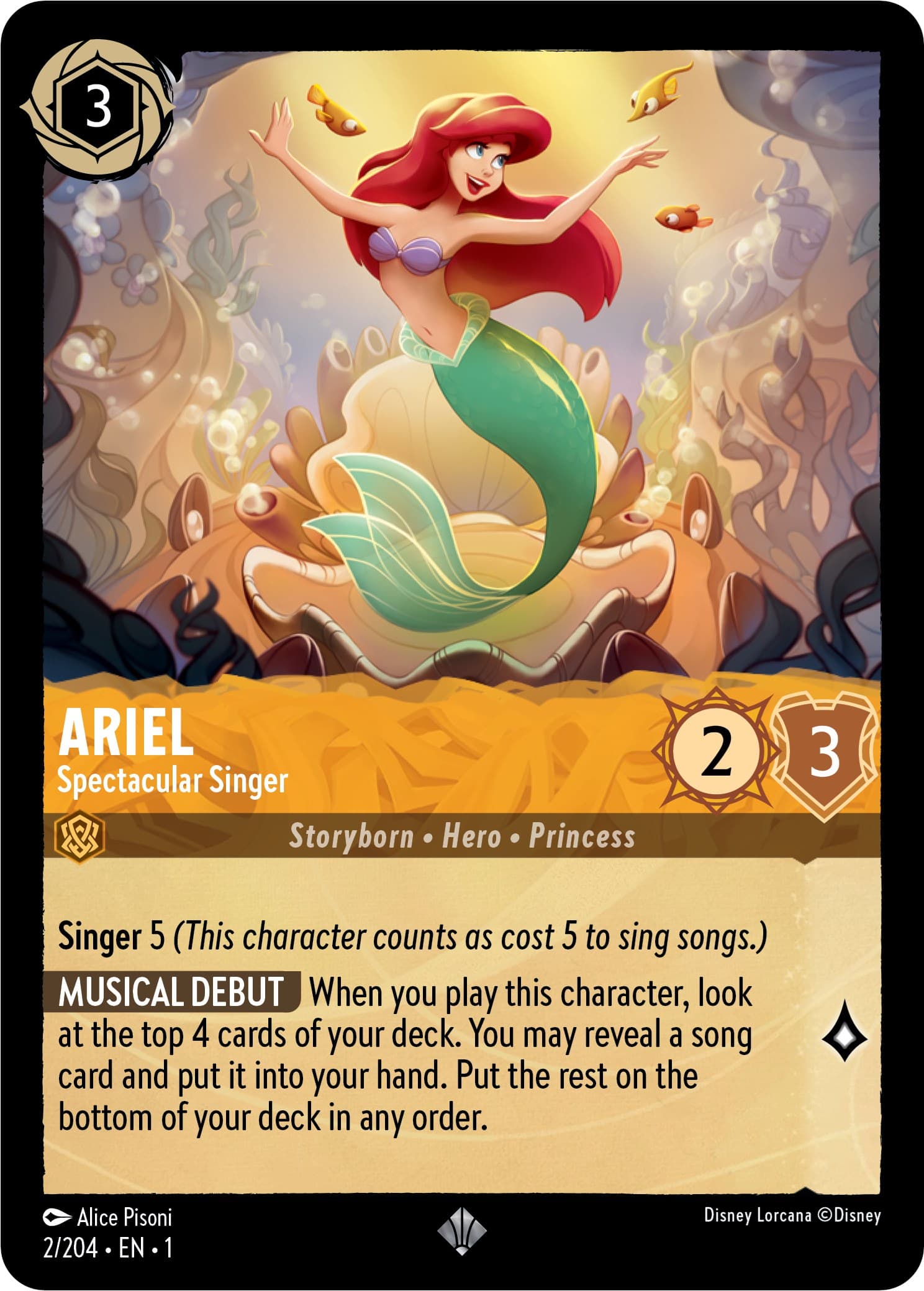 Ariel - Spectacular Singer — The First Chapter card