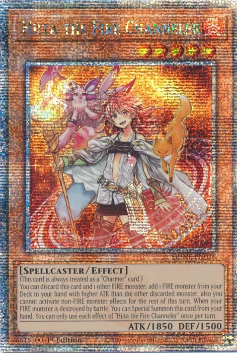 Hiita the Fire Channeler (Quarter Century Secret Rare) — Duelist Nexus card