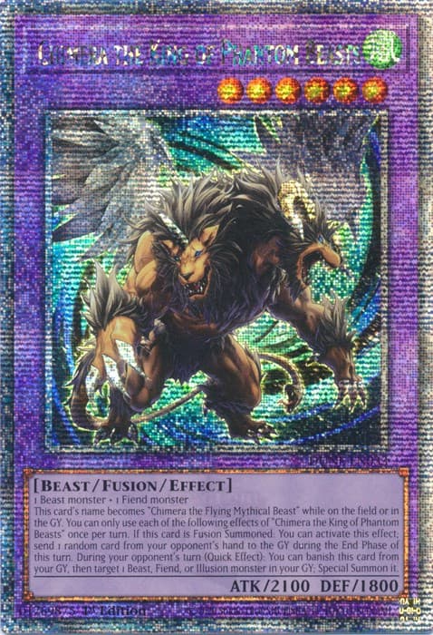Chimera the King of Phantom Beasts (Quarter Century Secret Rare) — Duelist Nexus card