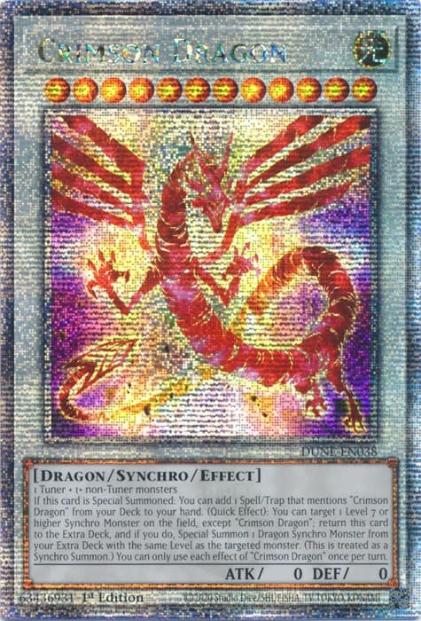 Crimson Dragon (Quarter Century Secret Rare) — Duelist Nexus card