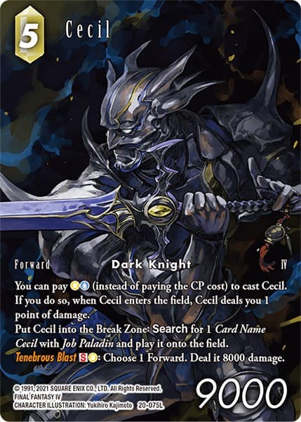 Cecil (Full Art) (075) — Dawn of Heroes card