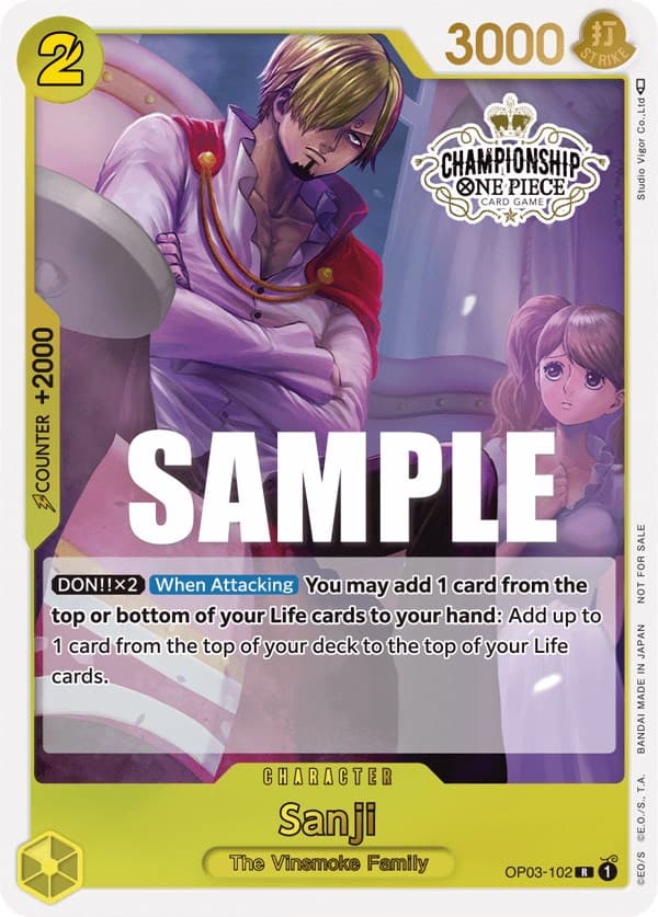 Sanji (Store Championship Participation Pack Vol. 2) — One Piece Promotion Cards card