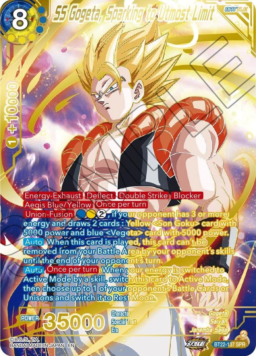 SS Gogeta, Sparking to Utmost Limit (SPR) — Critical Blow card
