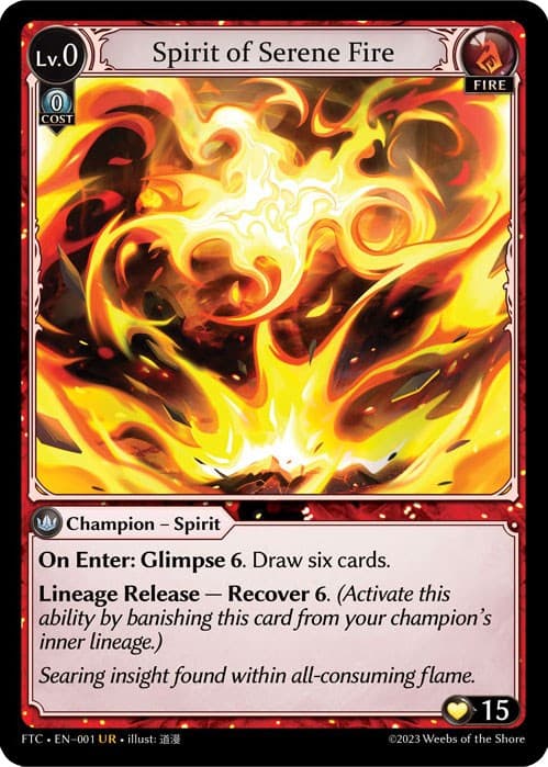 Spirit of Serene Fire — Fractured Crown card