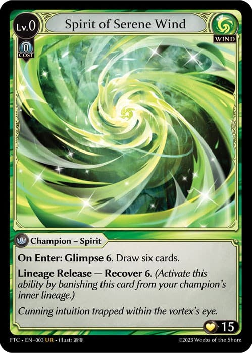 Spirit of Serene Wind — Fractured Crown card