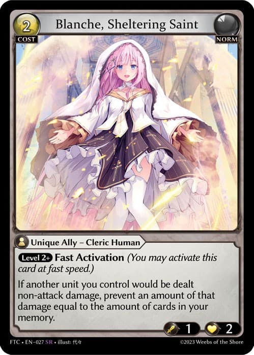 Blanche, Sheltering Saint — Fractured Crown card