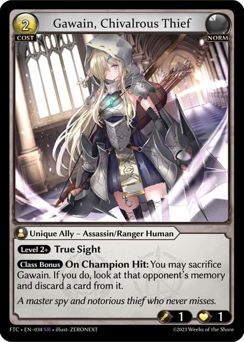 Gawain, Chivalrous Thief — Fractured Crown card