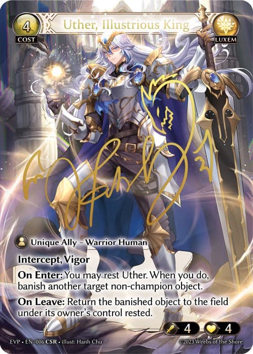Uther, Illustrious King (CSR) — Promotional Cards card
